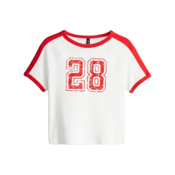 H&M T Shirts Women's White/Red