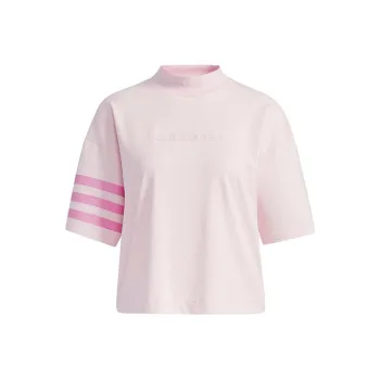 Adidas Neo Drop Shoulder Sleeve T Shirt Women's Pink