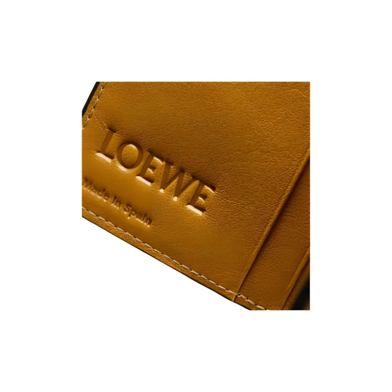 LOEWE Cow Leather Small Wallet Women's Brown-3