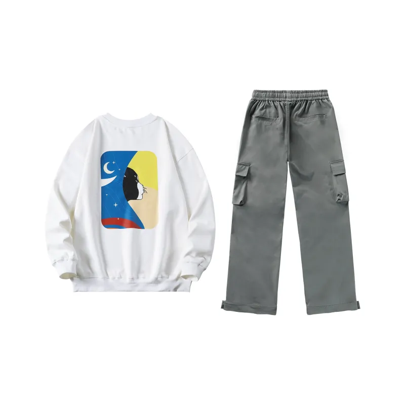 Hepburn Cat Sweatshirt Sets Unisex-0