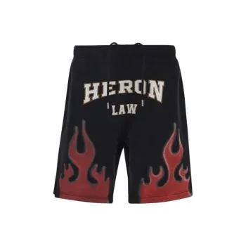 HERON PRESTON Flame print Cotton Shorts
