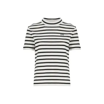 A.P.C Striped Crewneck T Shirt