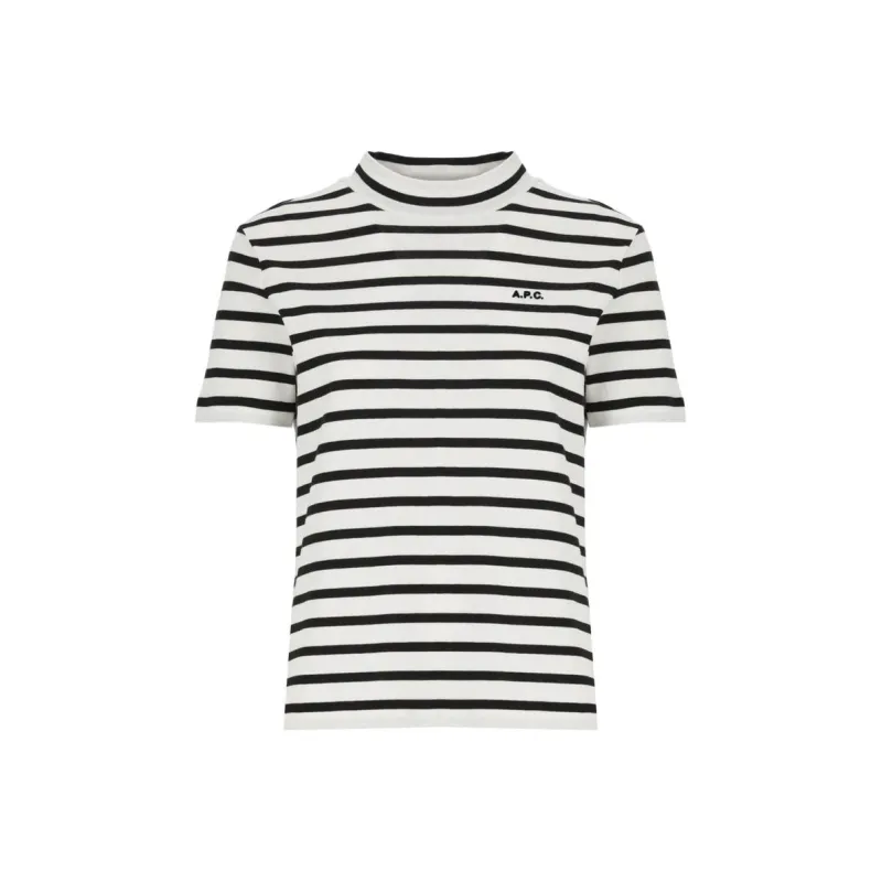 A.P.C Striped Crewneck T Shirt-0