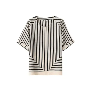 Korean Style Set in Sleeve T Shirt Women's Beige
