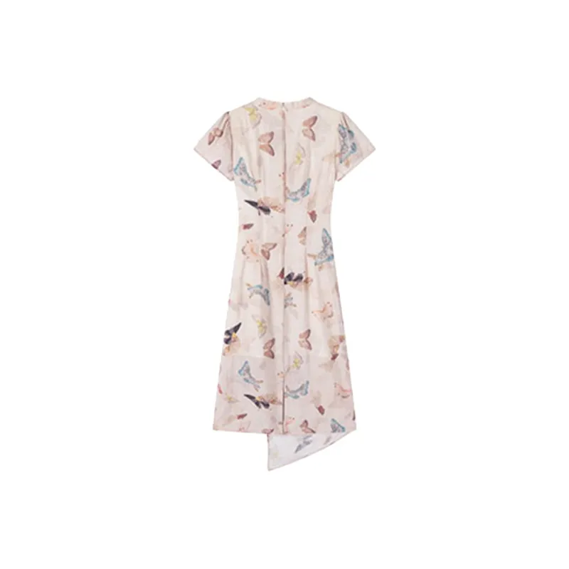 PAZZO Short Sleeved Dress Women's Butterfly Flower-1