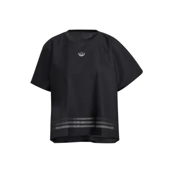 Adidas Originals Drop Shoulder Sleeve T Shirt Women's Black