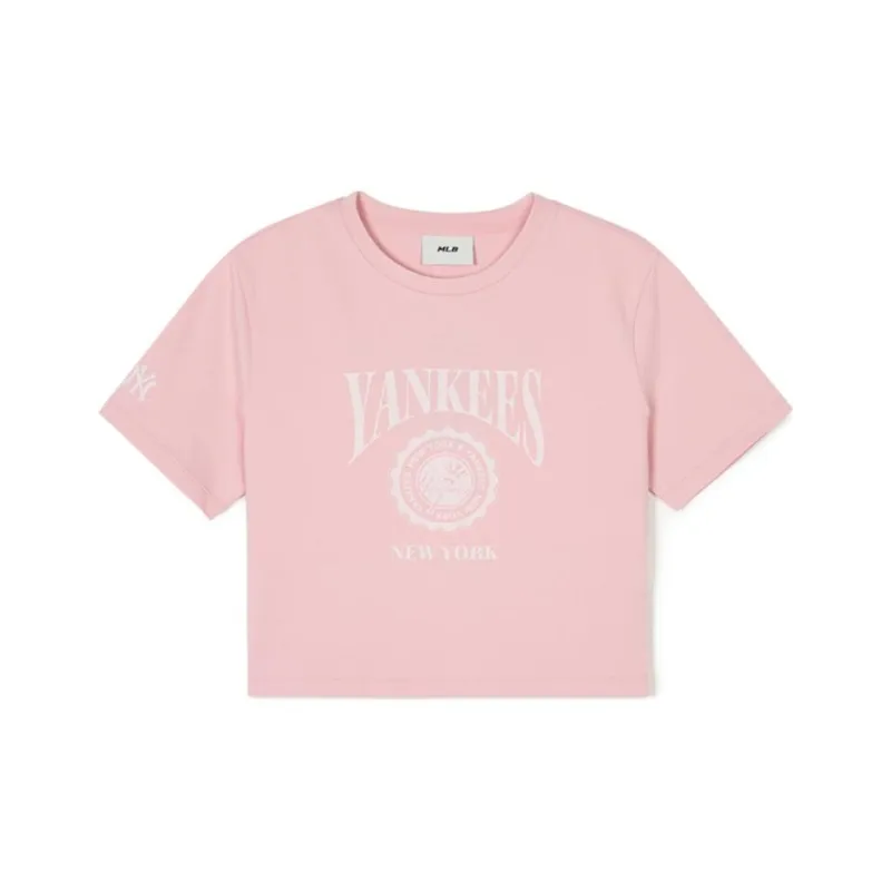 MLB T Shirt Women's Hemp Pink New York Yankees-0