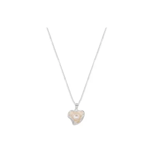 Heart Grass S925 Silver Necklaces Women's