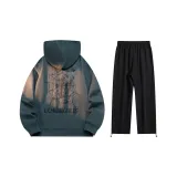 Clothing Set (Dark Gray Top+Black Pants)