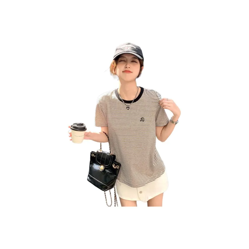 Tonlion T-Shirt Women's Beige Floral-0