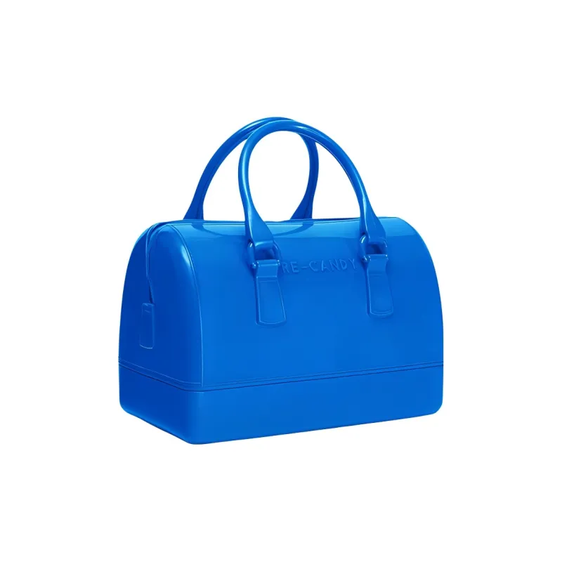Furla Candy Synthetic Material Boston Bag Shoulder Bag Crossbody Bag Handbag Medium Size Women's Klein Blue-3