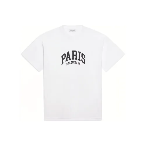 Balenciaga Drop Shoulder Sleeve T Shirt Women's White