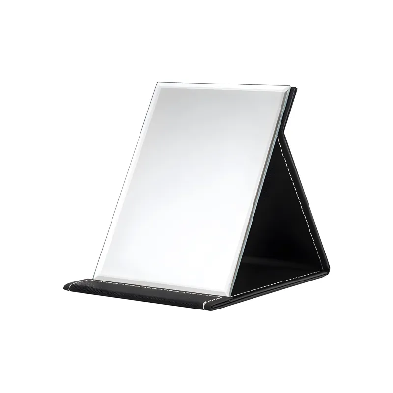 LUTEDAN Foldable Portable HD PU Leather Portable Makeup Mirror Grooming-4