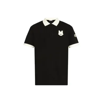 Moncler Logo Patch Short Sleeve Polo Shirt