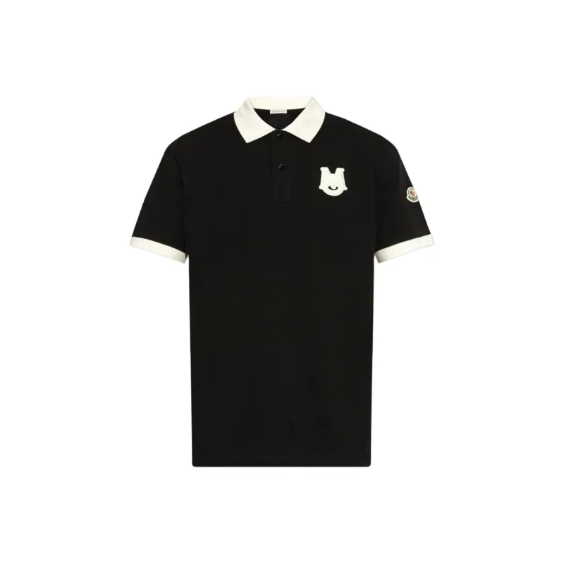 Moncler Logo Patch Short Sleeve Polo Shirt-0