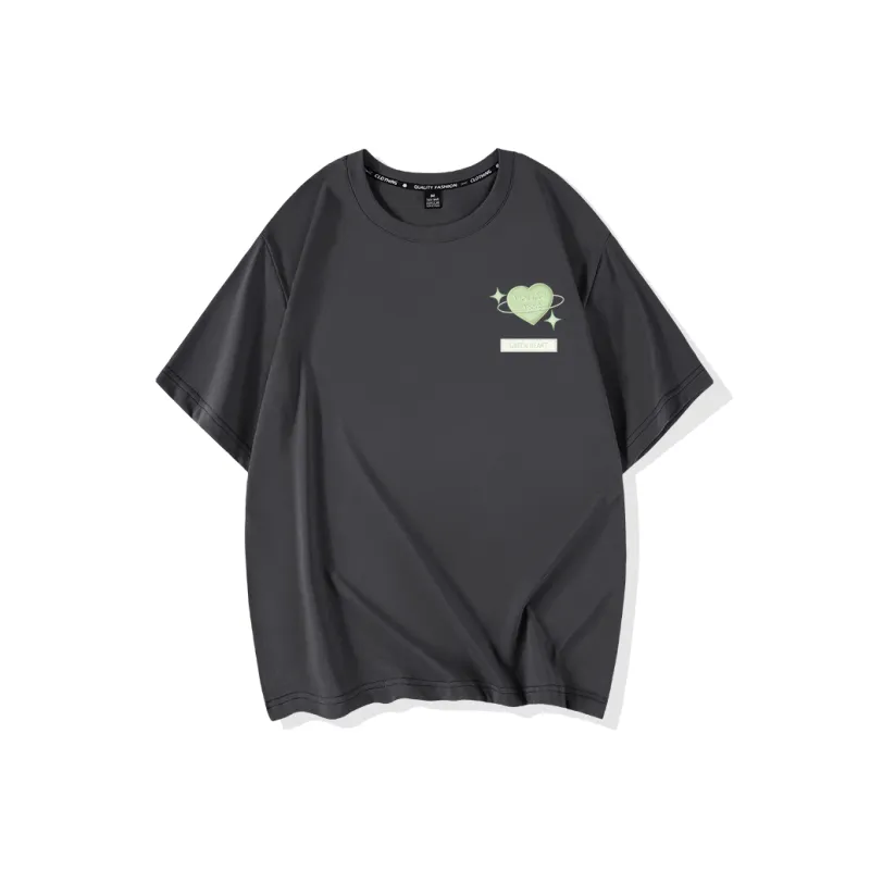 Cotton Drop Shoulder Sleeve T Shirt Women's-4