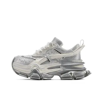GG CC Cushioning, Slip Resistant, And Abrasion Resistant Low Top Height Increasing Mesh Chunky Sneakers Women's