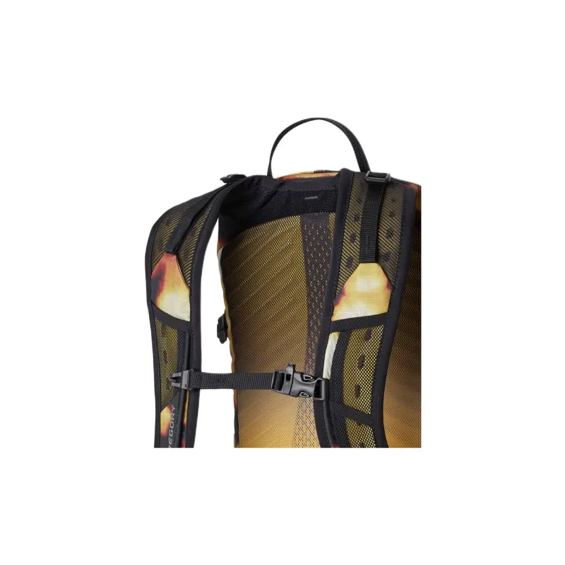 GREGORY Recycled Nylon Outdoor Mountaineering Bag Backpack Unisex Black & Yellow-4
