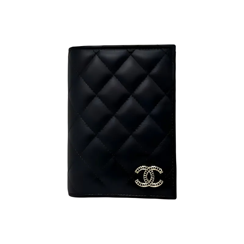 CHANEL Logo Wallet Women's Black-0