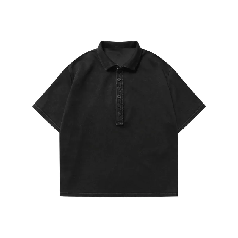 JUNGLE PANDA Polo Shirt Unisex Black-1