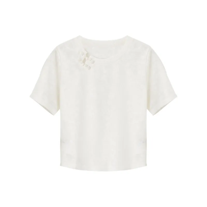 XIANGYING T Shirt Women's Beige-0