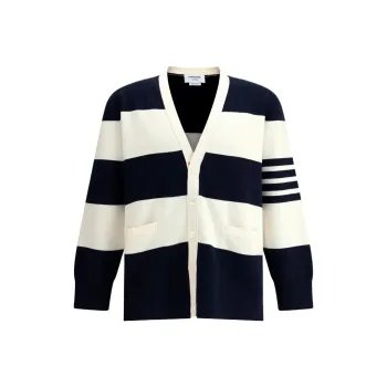 THOM BROWNE Striped Cardigan