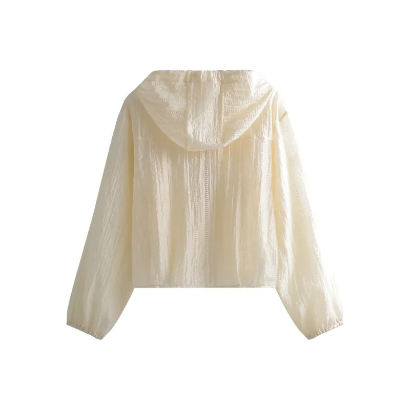 She Enjoys Cropped Coat Women's Beige-1