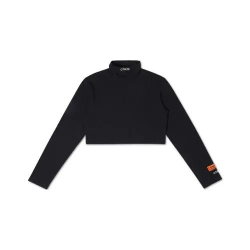 HERON PRESTON Crop Tops Women's Black