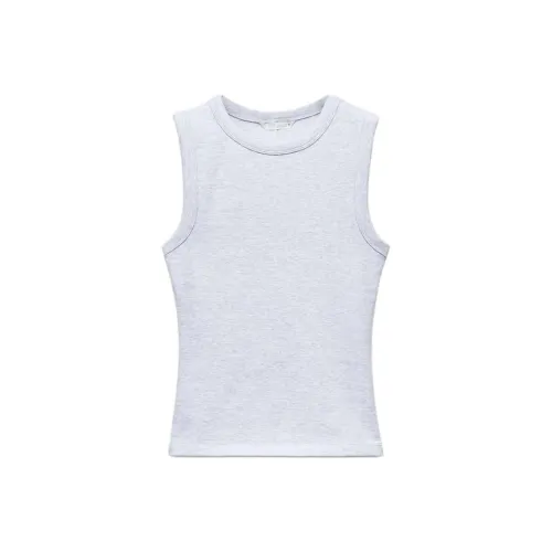 ZARA Tank Tops Women's Zebra estampill Gray