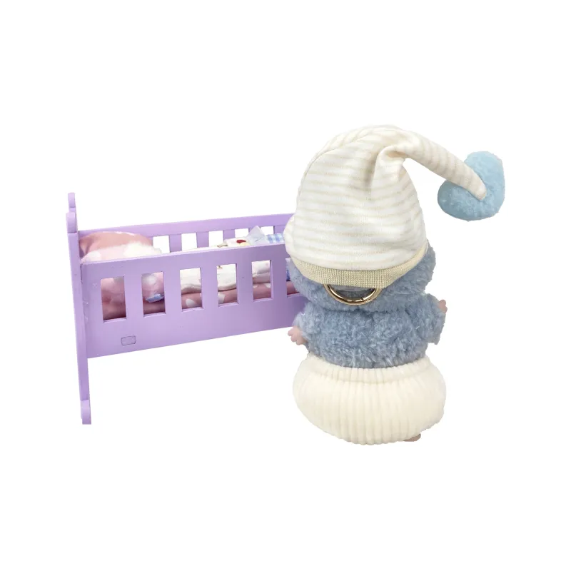 [Modified Doll] POP MART Labubu THEMONSTERS Heartbeat Macaron Collection Good Night's Bed, Cute Hang Tag Box 17cm-20
