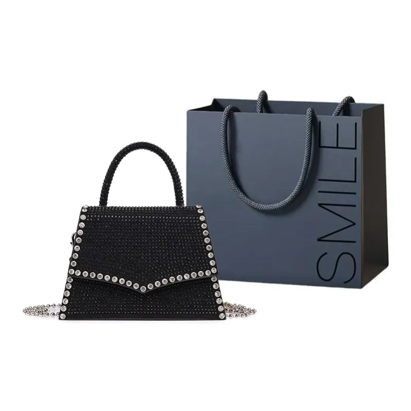 SWIMADE PU Shoulder Bag, Handbag Women's Silver/Black-6