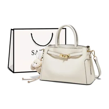 Safiya Cow Leather Casual Fashion Elegant Large Handbag Regular Women's Elephant Gray