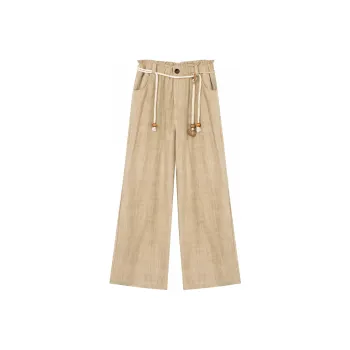 SAME FLOW Casual Pants Men's Sand Yellow