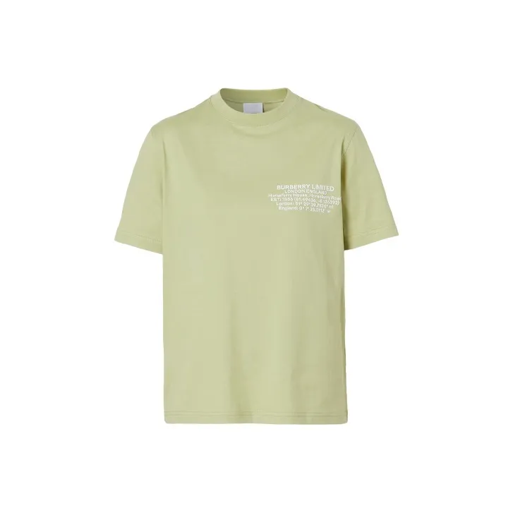 Burberry T Shirts Women's Mist Green-0
