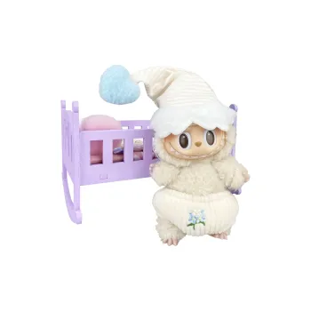 [Modified Doll] POP MART Labubu THEMONSTERS Heartbeat Macaron Collection Good Night's Bed, Cute Hang Tag Box 17cm