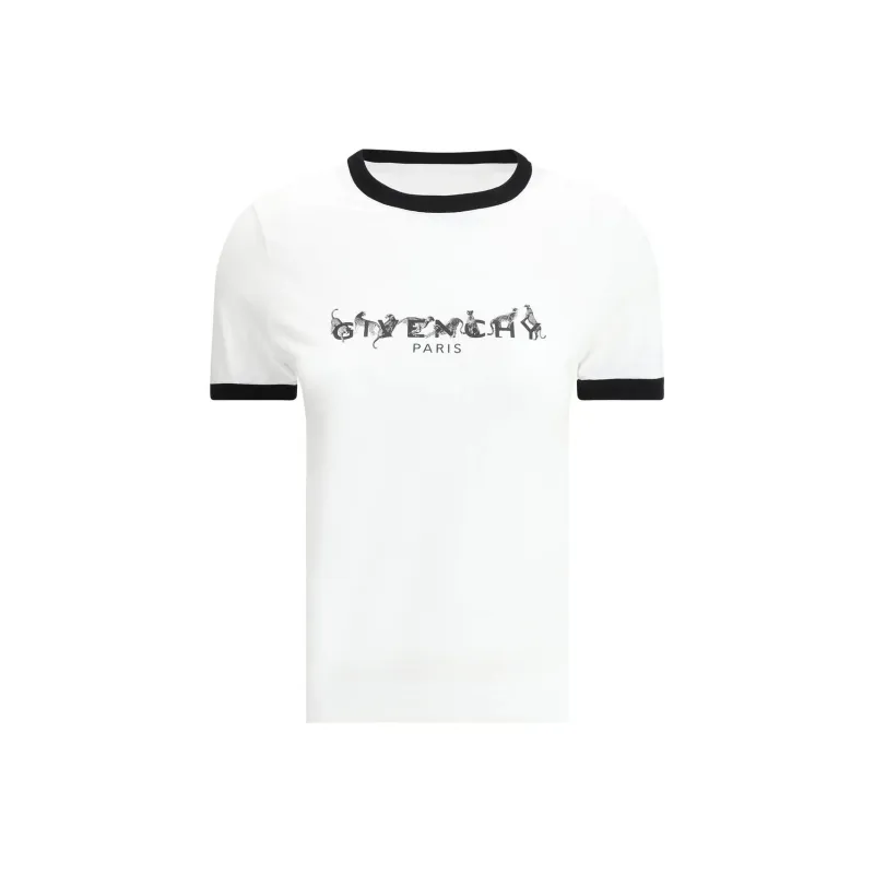 Givenchy Logo Printed Crewneck T Shirt-0