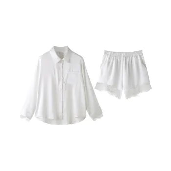 Meonsill Pajama Set Women's White