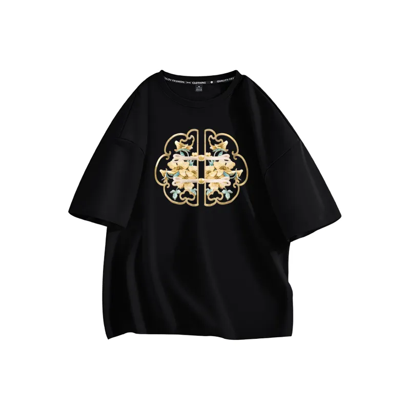 Cotton Drop Shoulder Sleeve T Shirt Women's-0