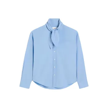 AMIPARIS Scarf collar Cotton Shirt