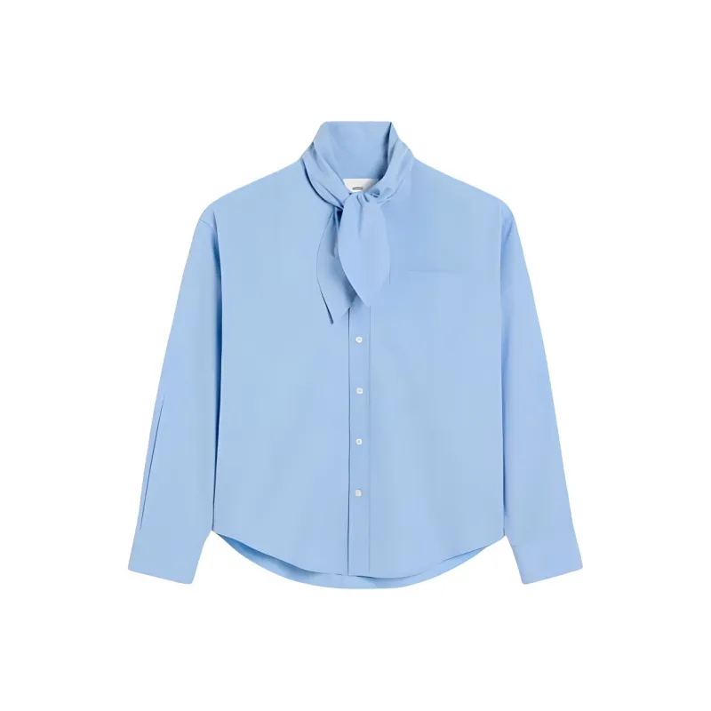 AMIPARIS Scarf collar Cotton Shirt-0