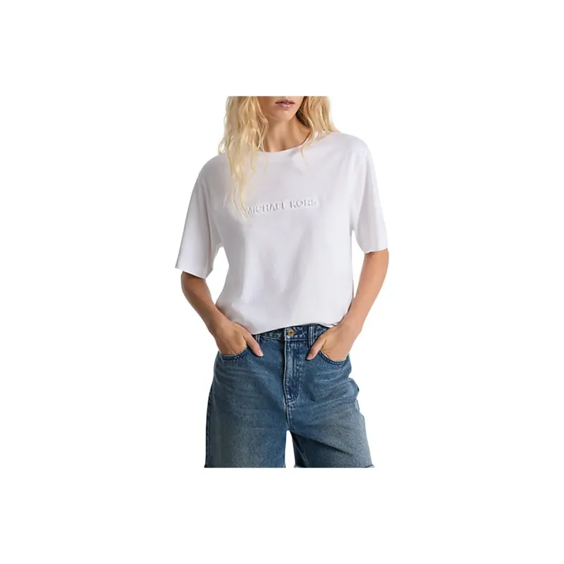 MICHAEL KORS Logo embossed T shirt-0