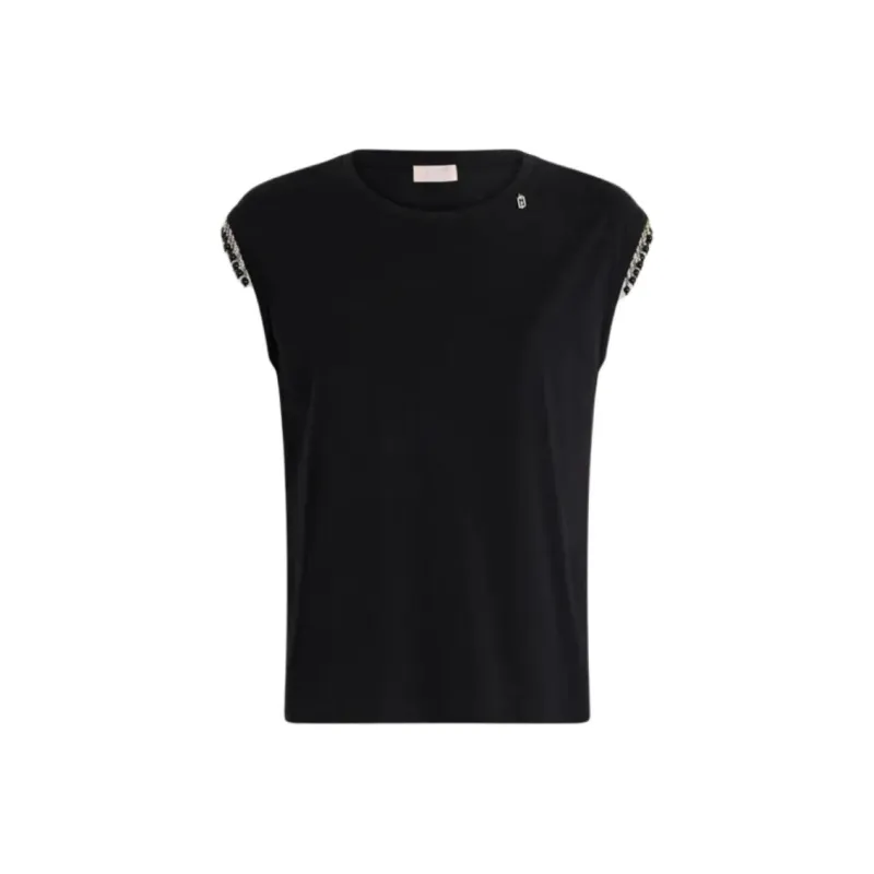 LIU·JO Bead embellished T shirt-0