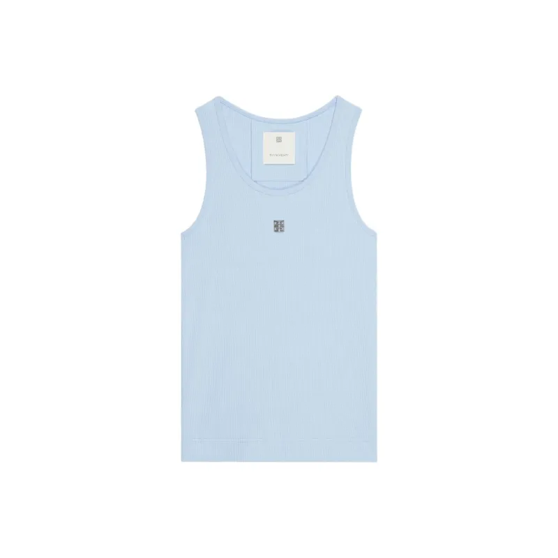 Givenchy 4G Logo Plaque Crewneck Tank Top-0