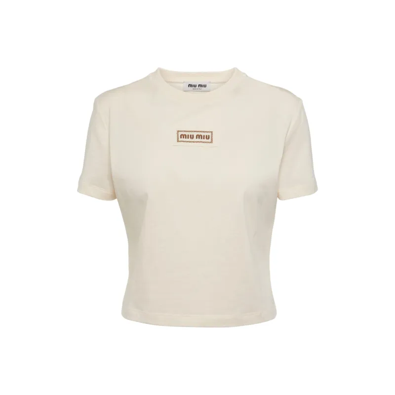 MIU MIU T Shirts Women's Beige-0