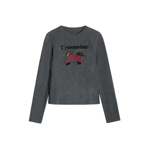 Olrain T nes shirts Women's Gray