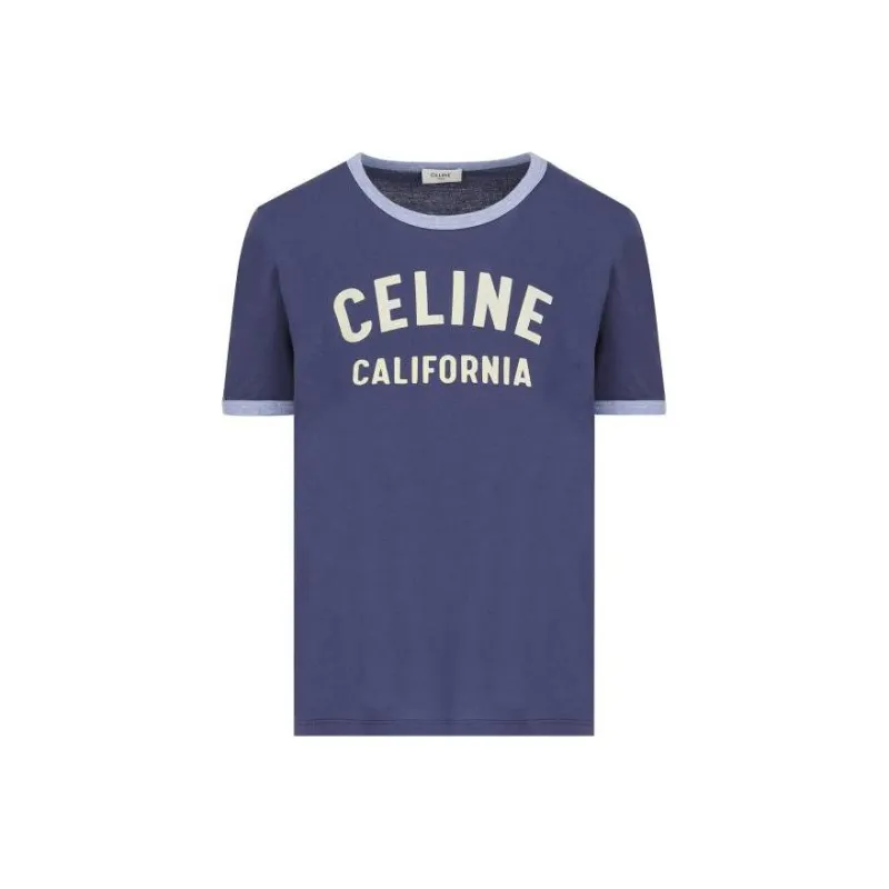 CELINE T Shirts Women's Blue-0