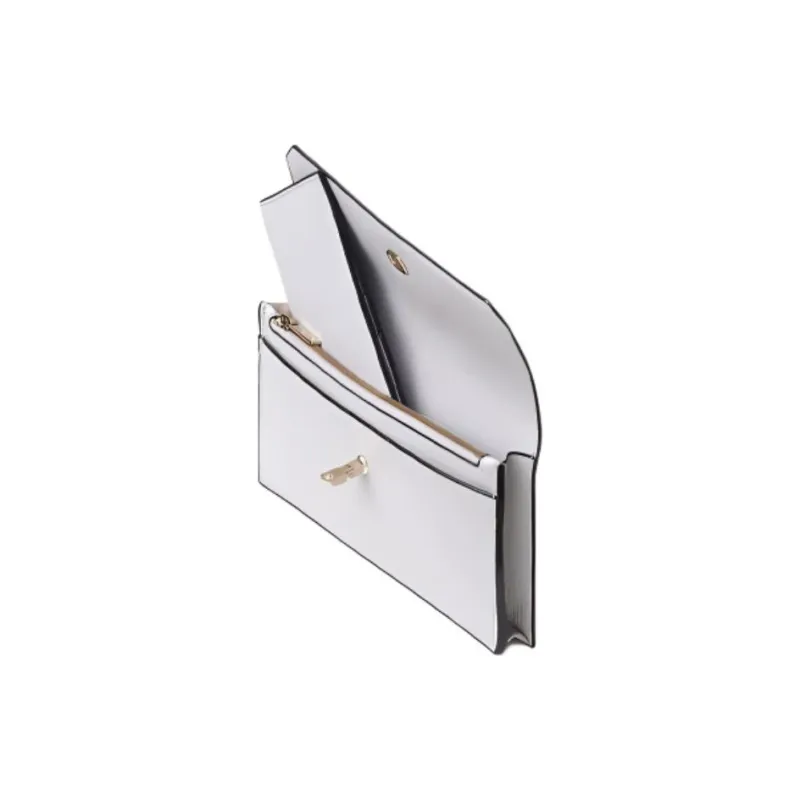 Valextra Brera Leather Wallet Women's Light Smoke Gray-2