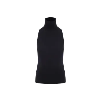 GUCCI Logo Patch Sleeveless Ribbed Vest