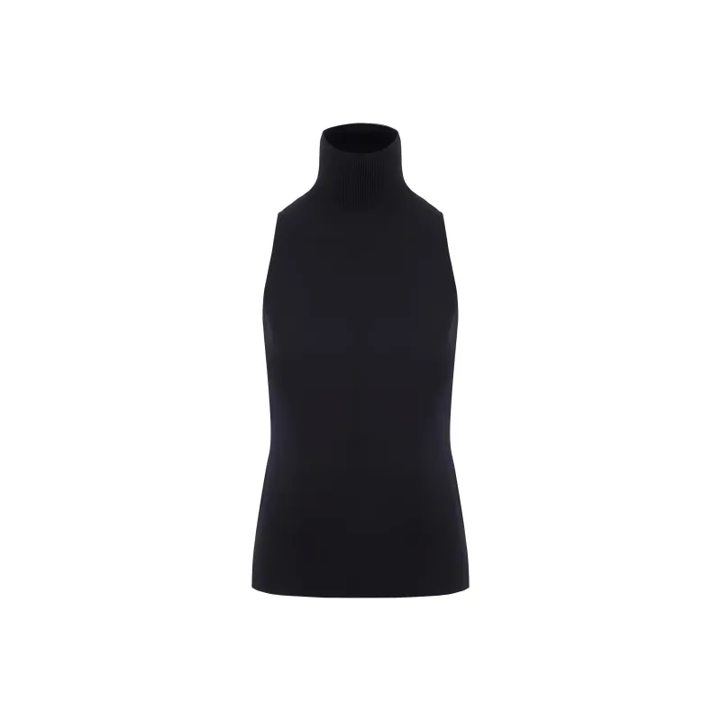 GUCCI Logo Patch Sleeveless Ribbed Vest-0
