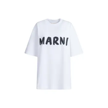 MARNI Oversized Logo T Shirts White